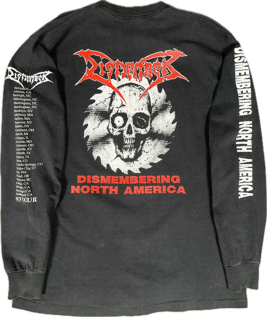 Vintage 1993 Dismember North America Tour Longsleeve