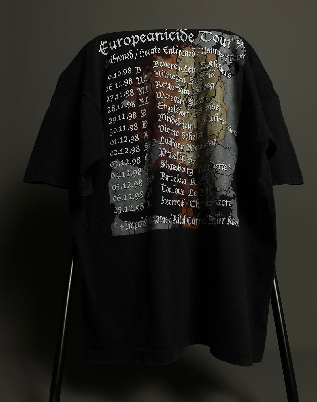 Vintage 1998 Enthroned Europeanicide Tour T-Shirt