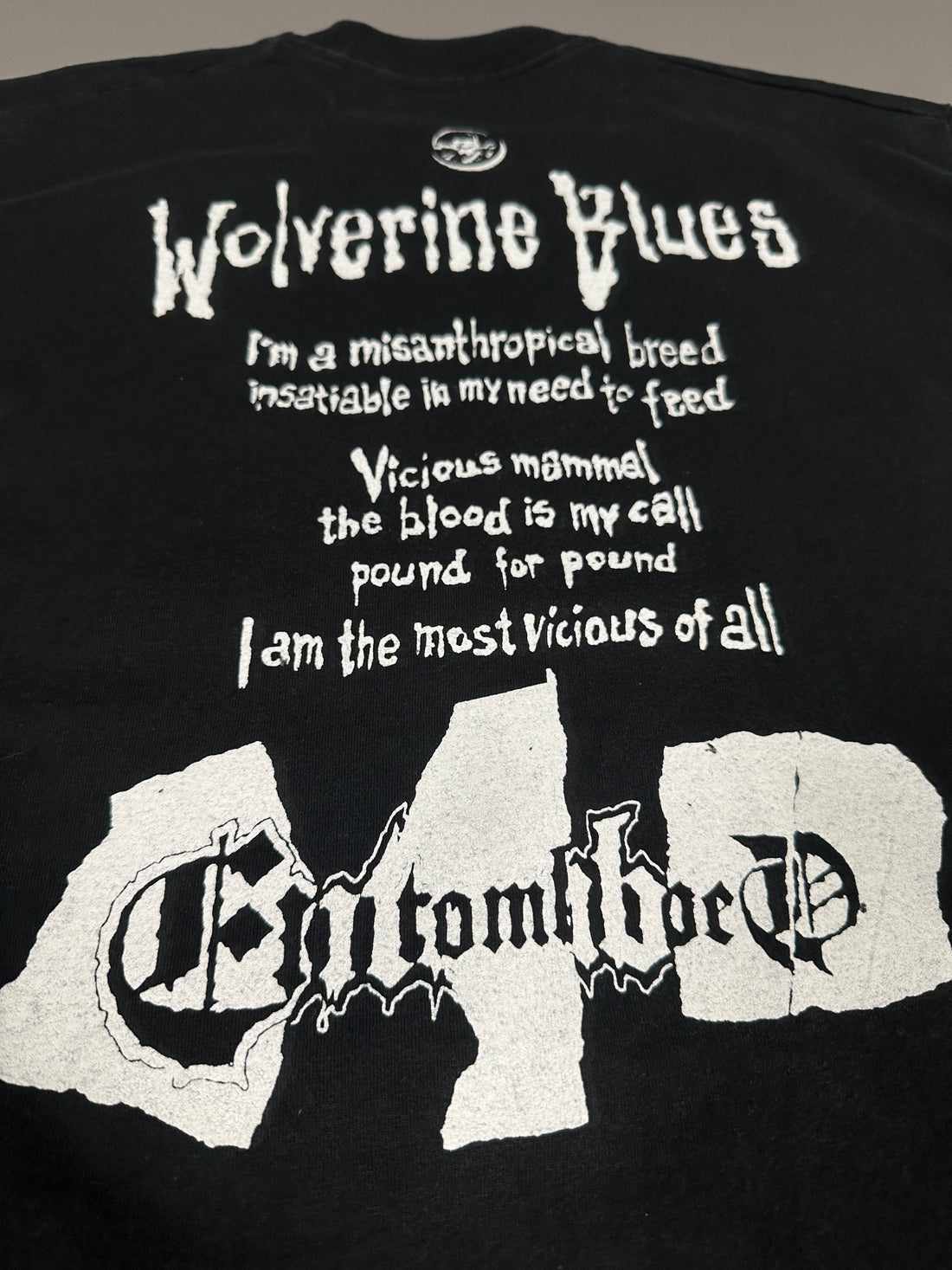 Vintage 1992 Entombed Wolverine Blues T-Shirt