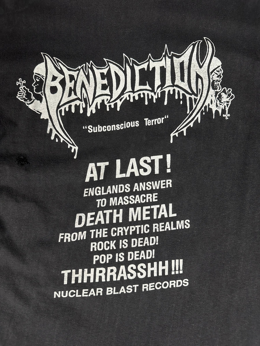 Vintage 1990 Benediction Subconscious Terror T-Shirt