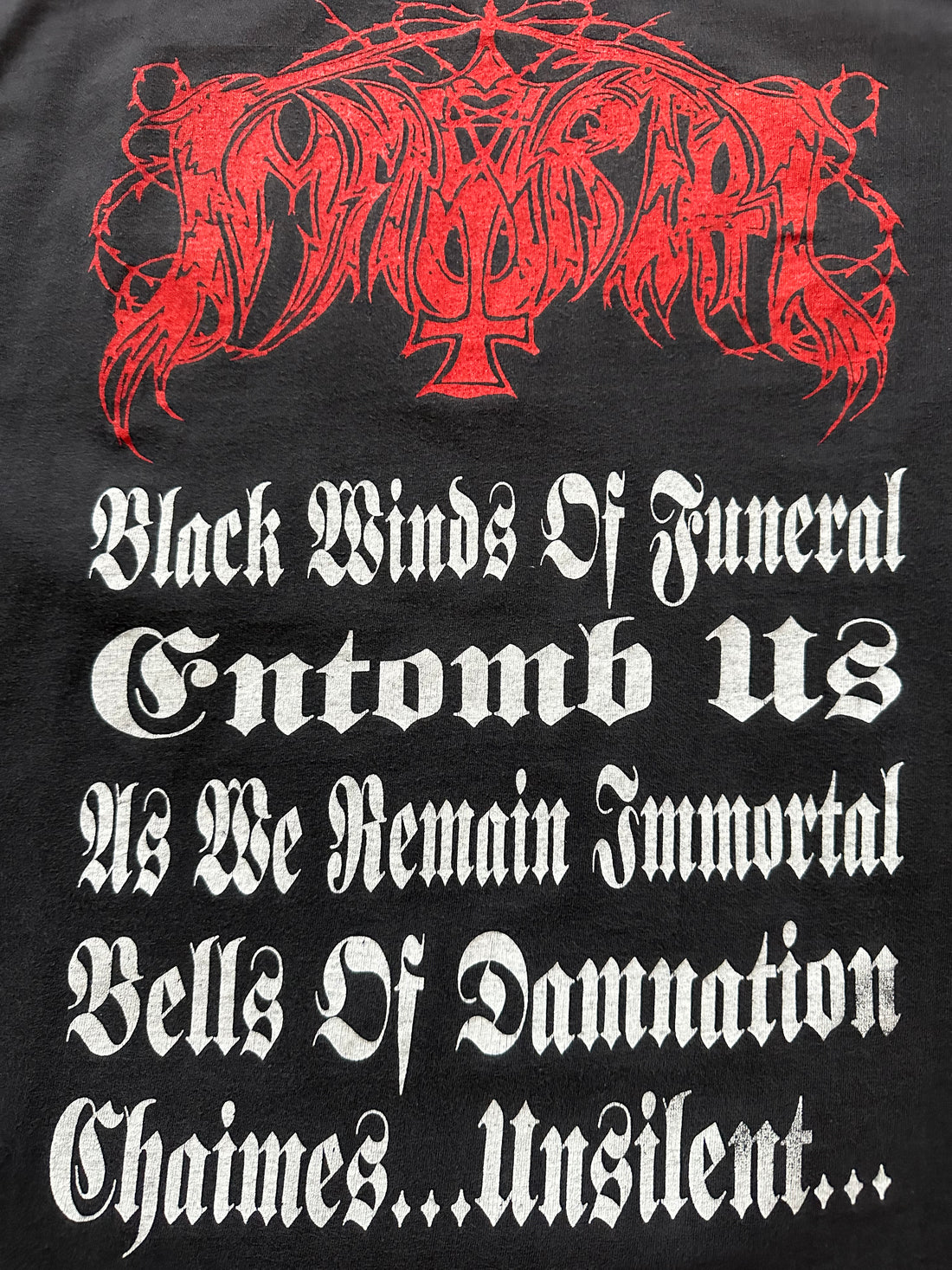 Vintage 1992 Immortal Black Winds Of Funeral T-Shirt
