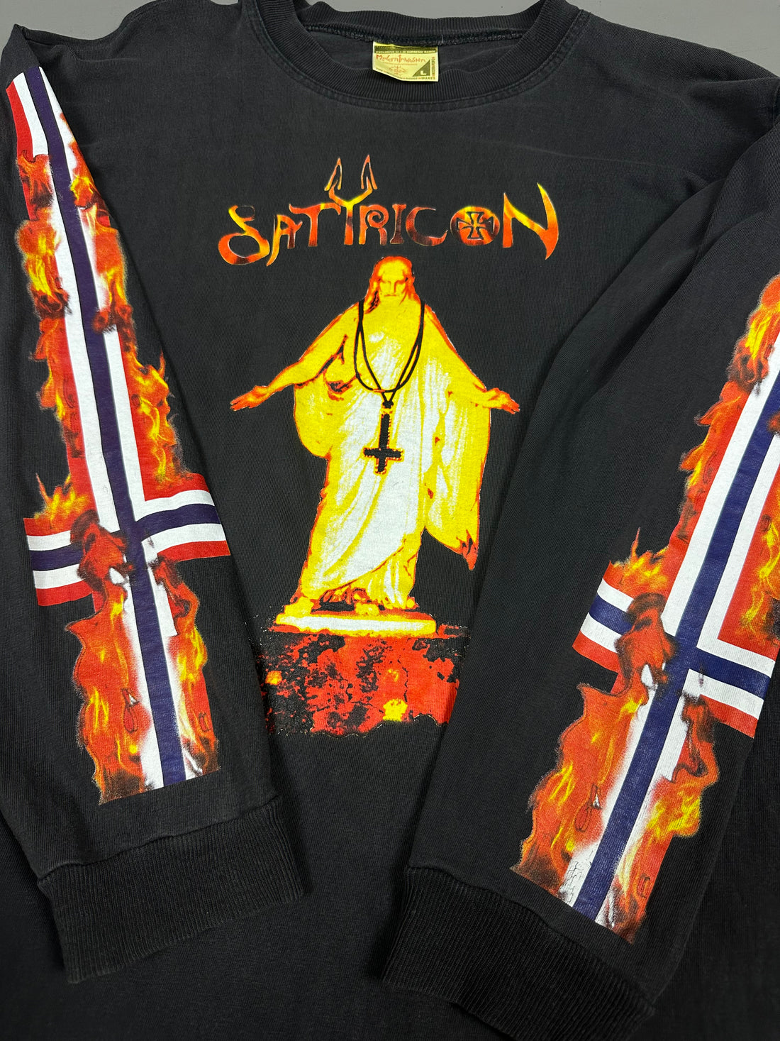Satyricon 1994 Mot Kvitekrist Vintage Longsleeve