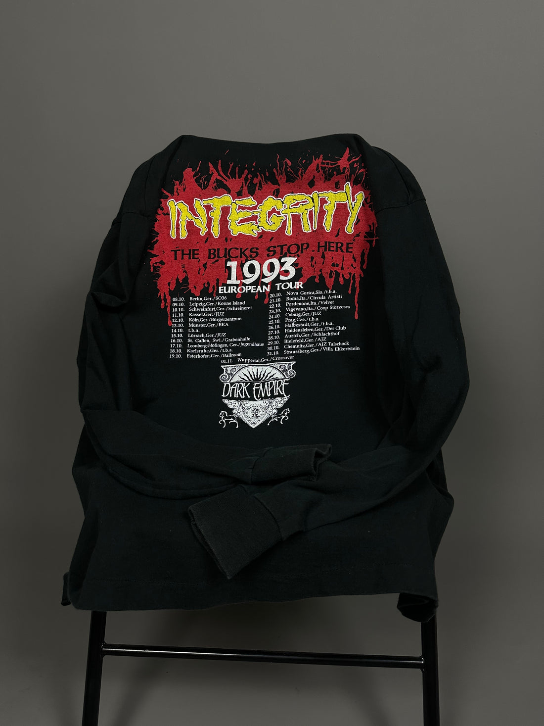 Integrity 1993 The Bucks Stop Here Tour Longsleeve