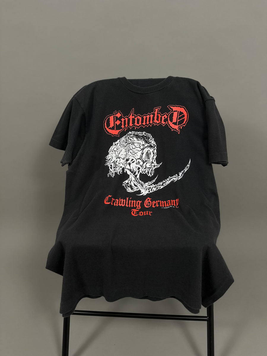 Vintage 1991 Entombed Crawling Germany T-Shirt