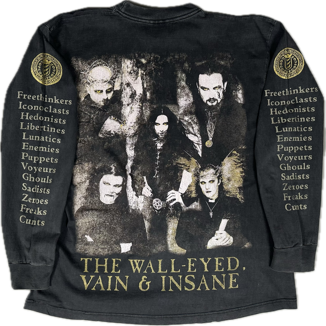 Vintage 1998 Cradle of Filth Wall-Eyed Vain & Insane Longsleeve