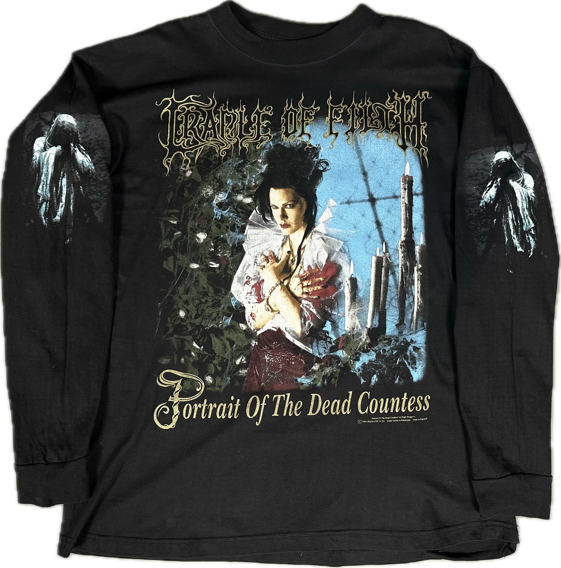Vintage 1996 Cradle of Filth Portrait Of The Dead Countess Longsleeve