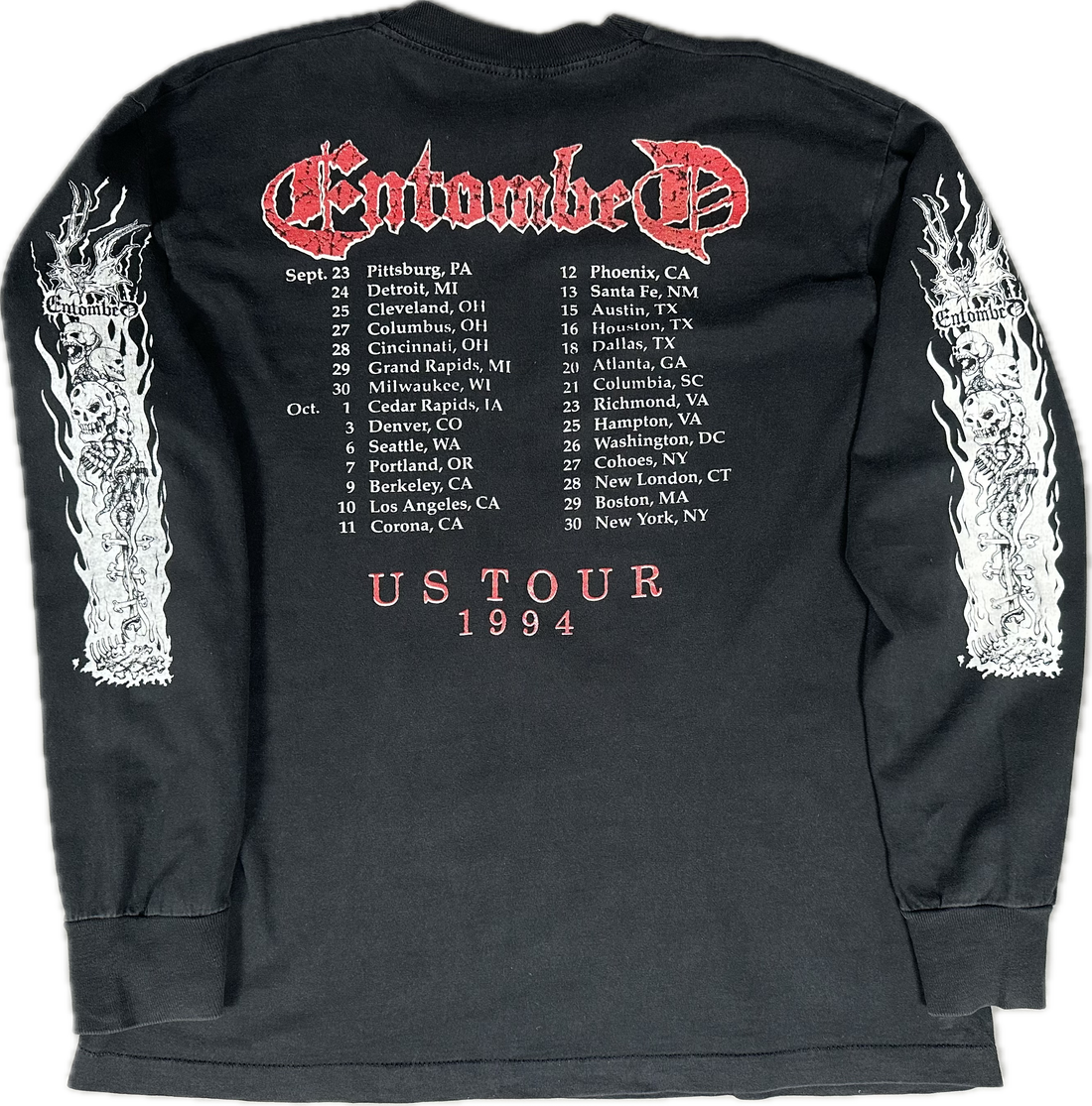 Vintage 1994 Entombed US Tour Longsleeve