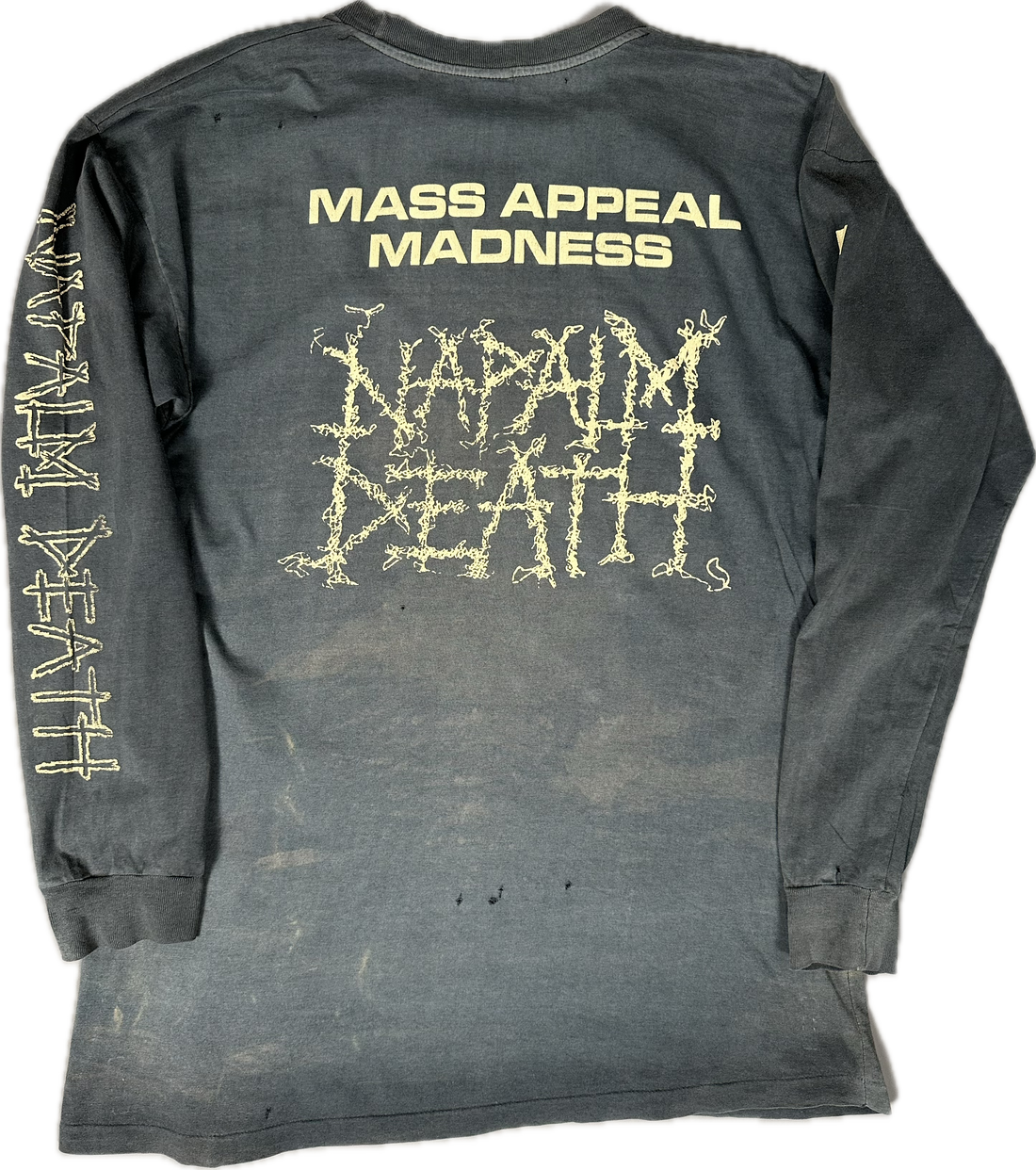 Vintage 1991 Napalm Death Mass Appeal Madness Longsleeve