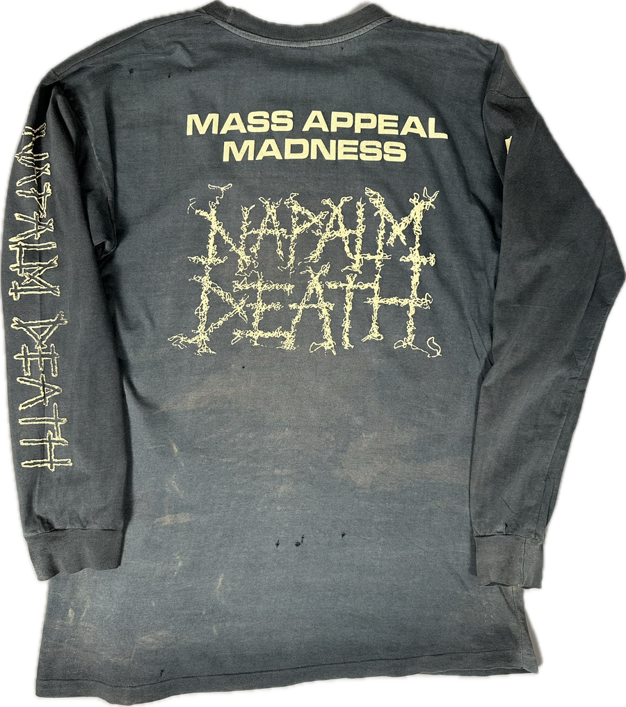 Vintage 1991 Napalm Death Mass Appeal Madness Longsleeve