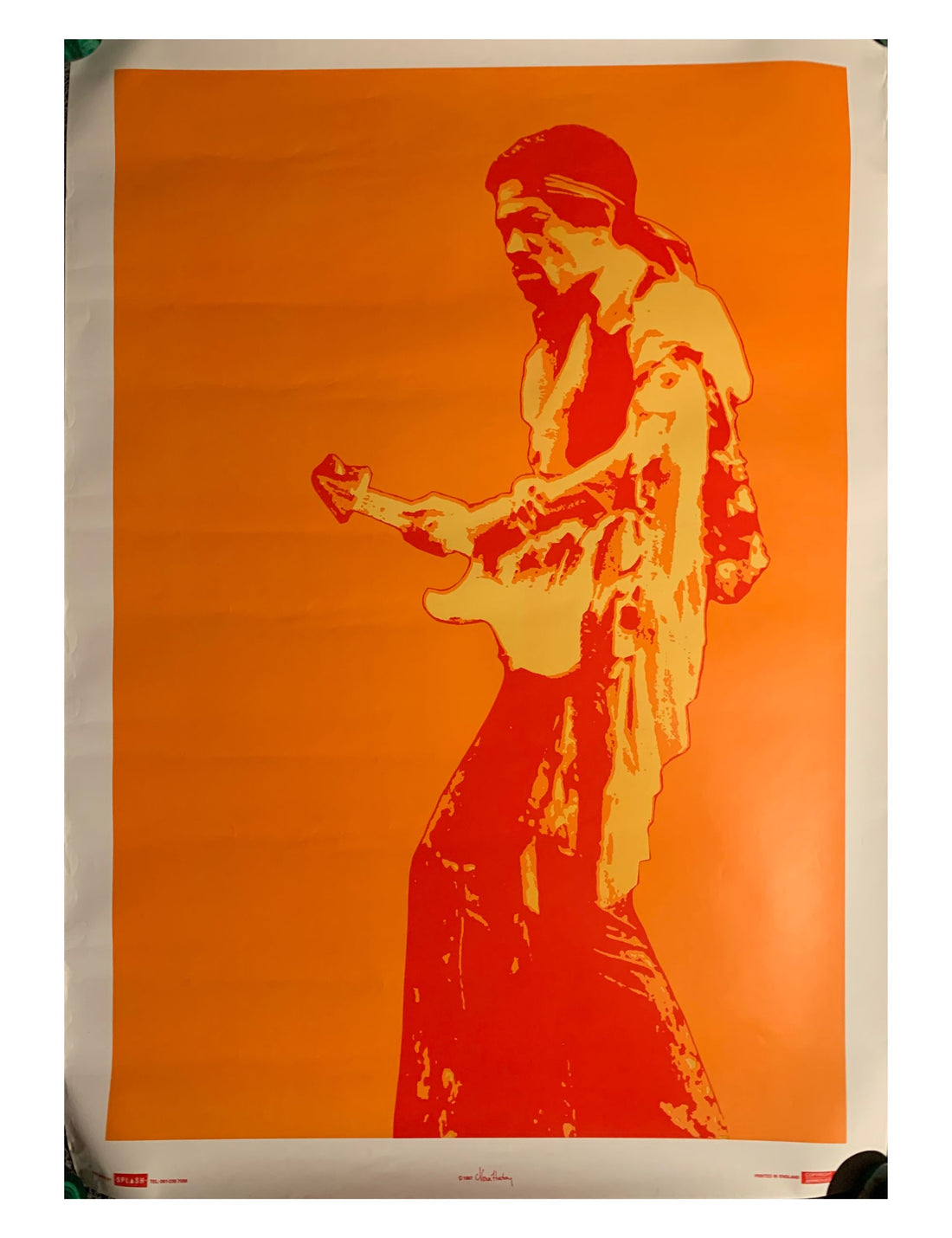 Jimi Hendrix 1987 Vintage Music Poster