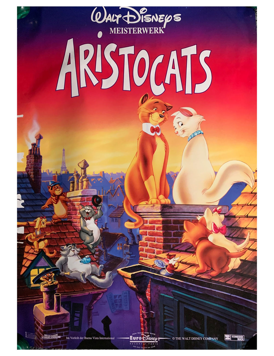 Aristocats 90s German Disney Movie Poster