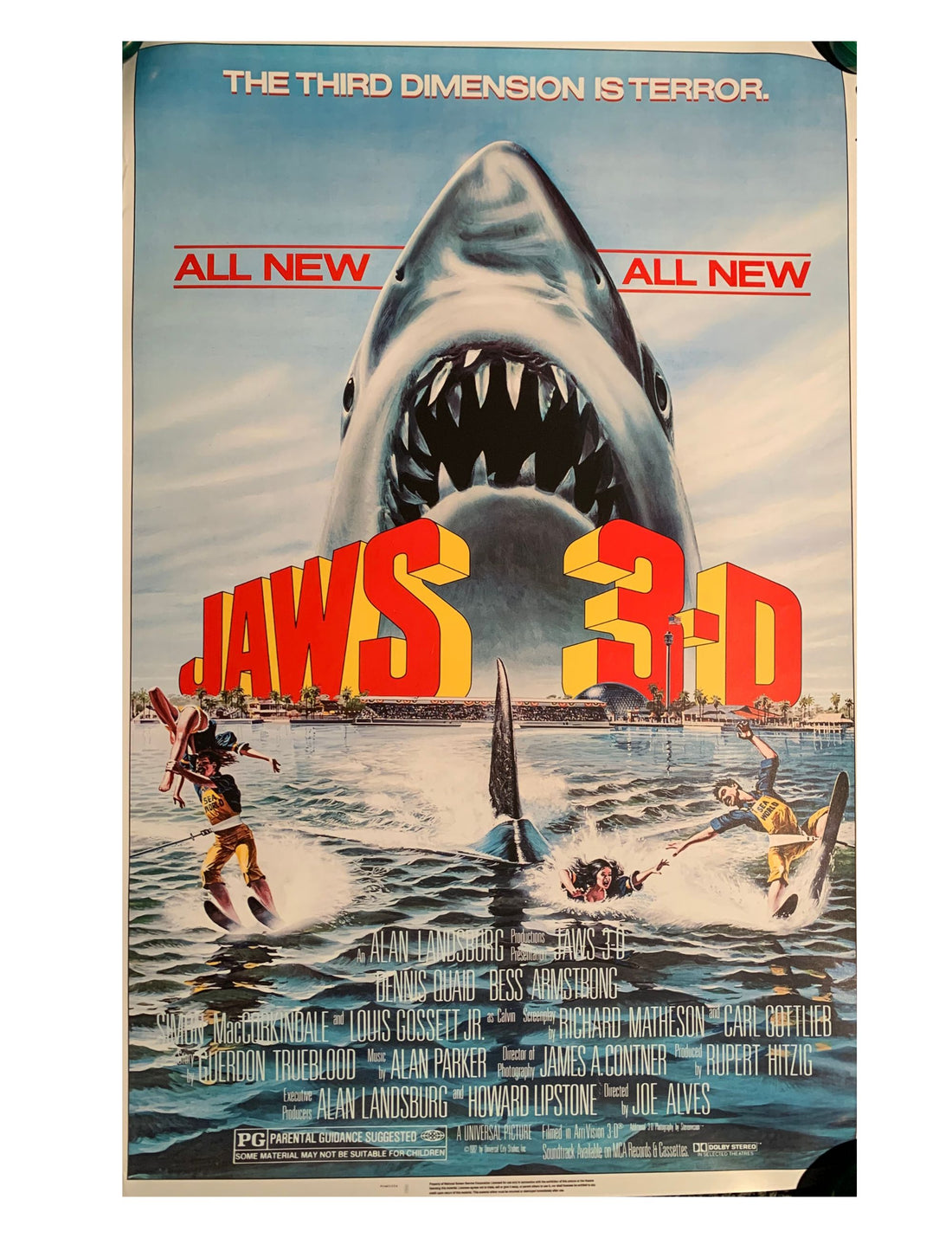 Jaws 3-D (00s) Vintage Movie Poster