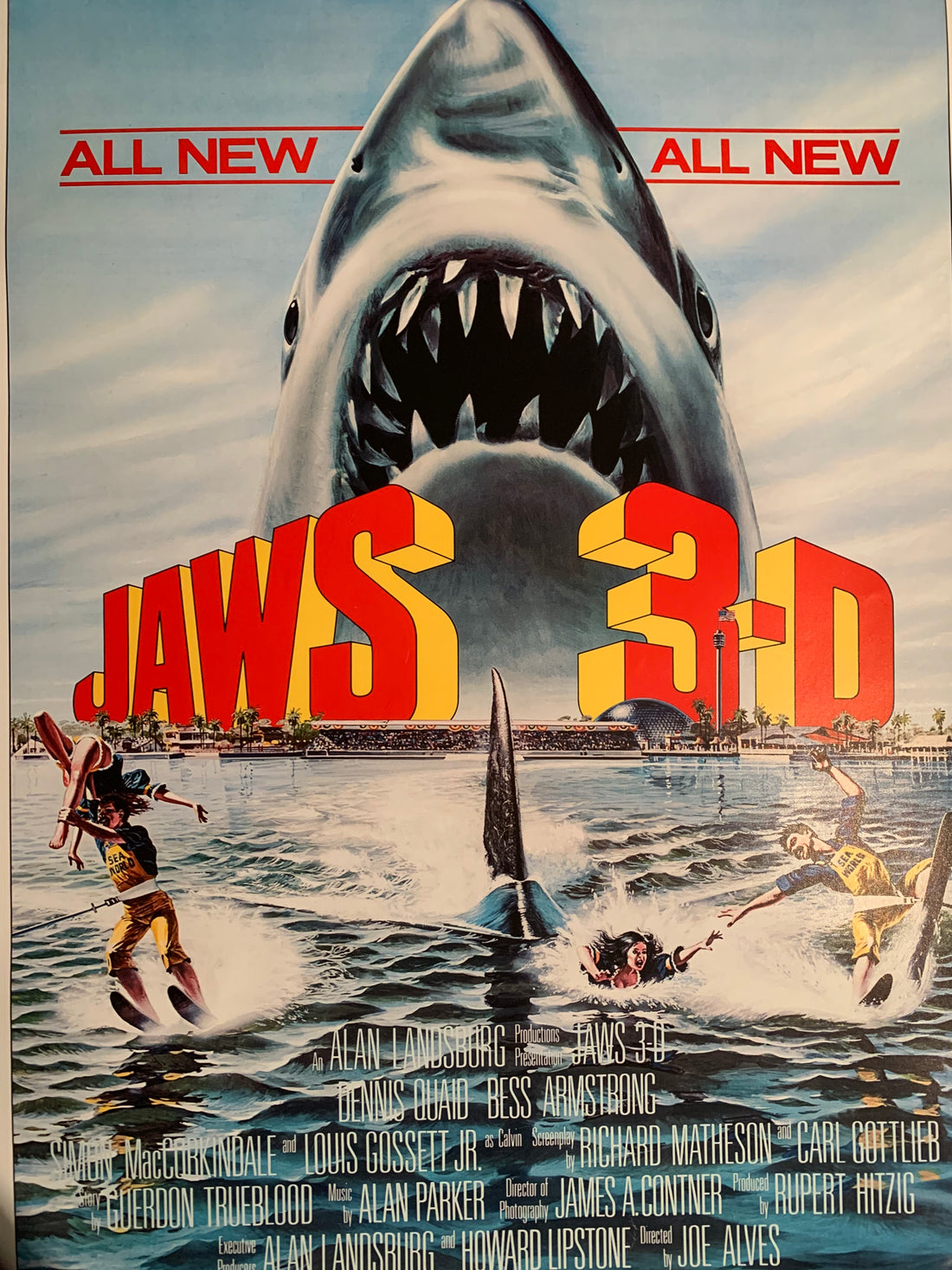 Jaws 3-D (00s) Vintage Movie Poster