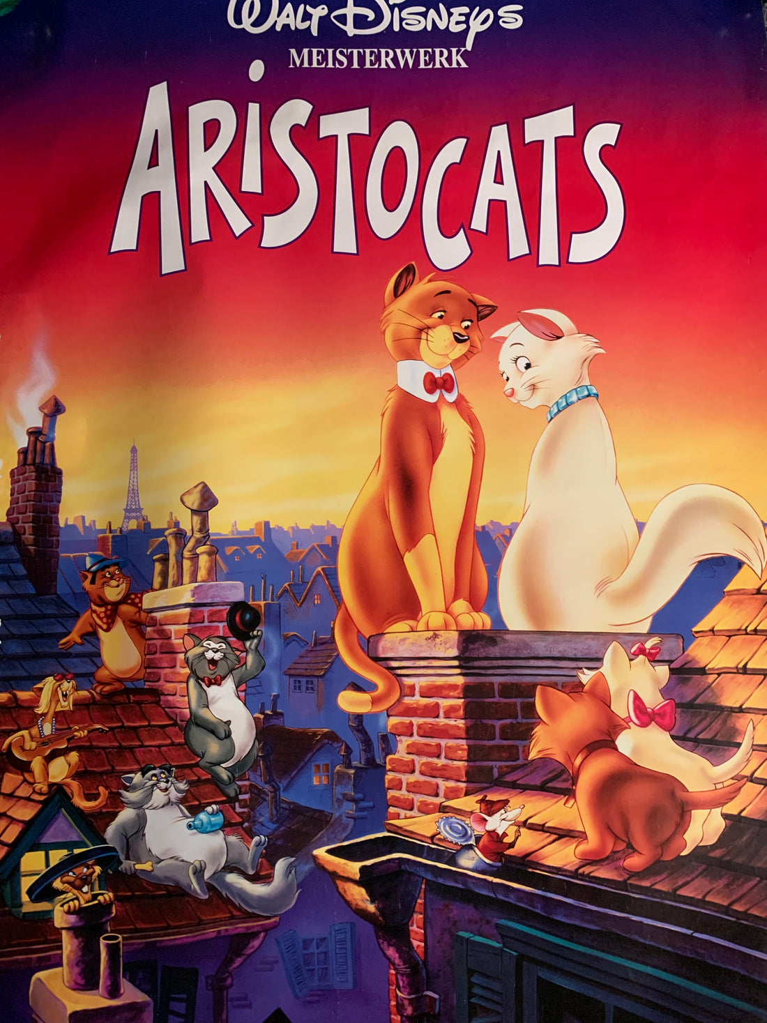Aristocats 90s German Disney Movie Poster