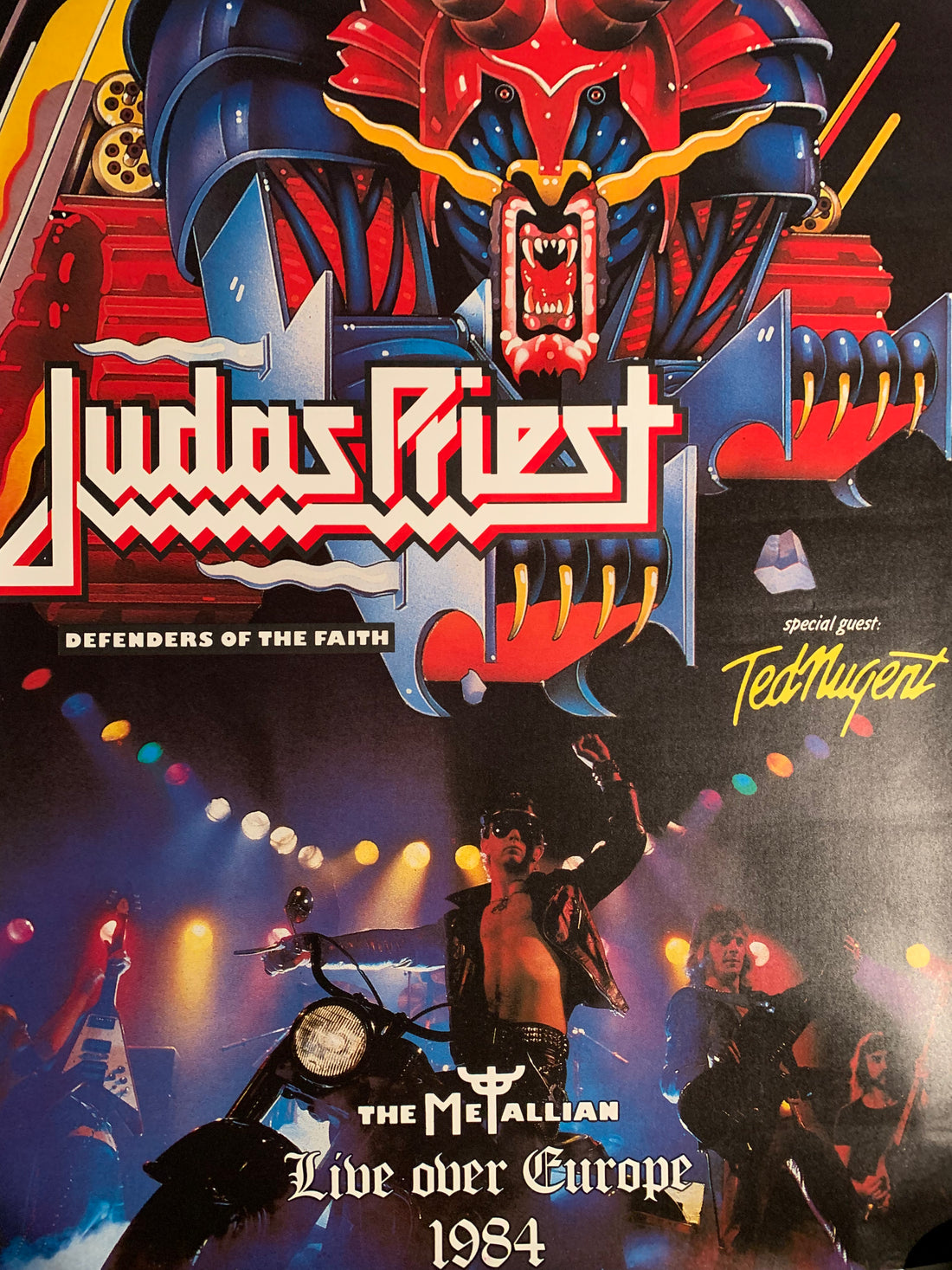 Judas Priest 90s Vintage Music Poster