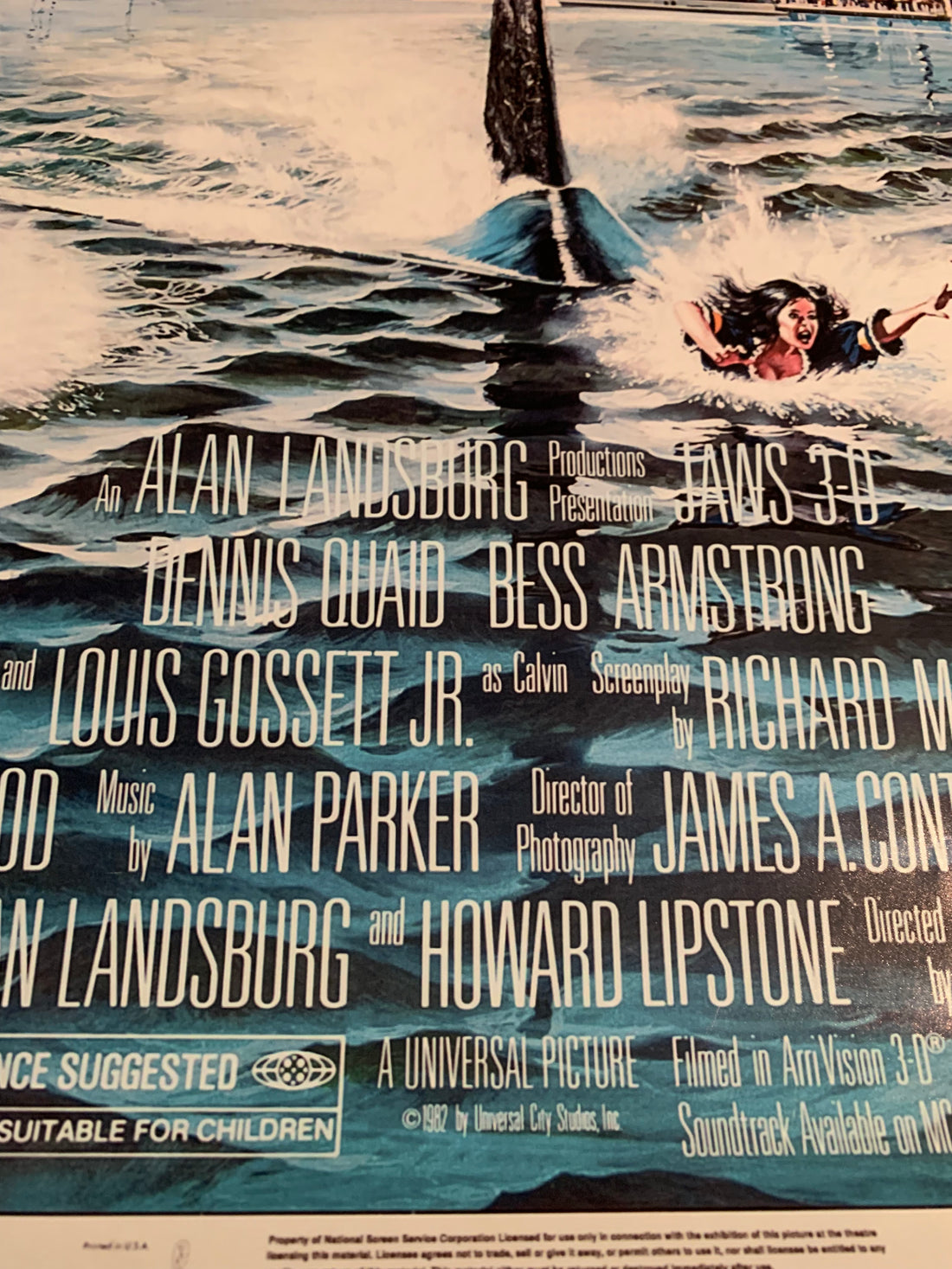 Jaws 3-D (00s) Vintage Movie Poster